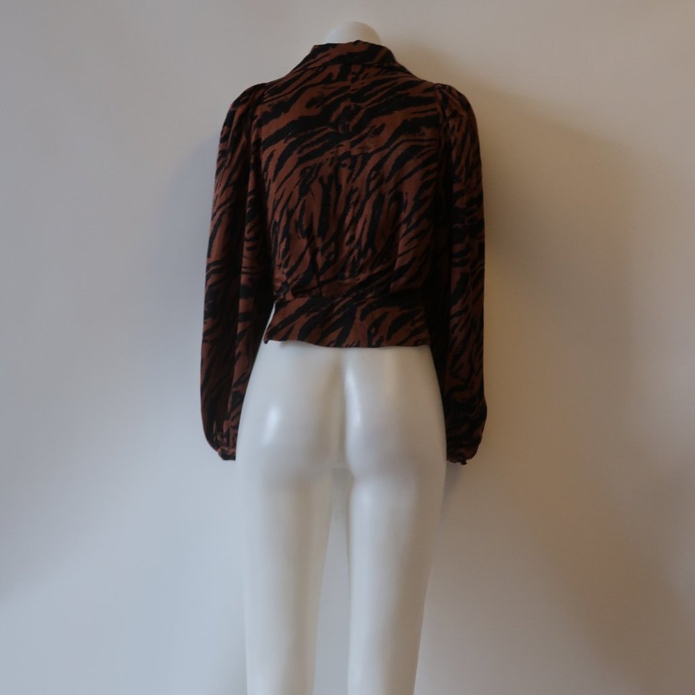 Ronny Kobo Collection Brown and Black Blouse - Picture 12 of 16